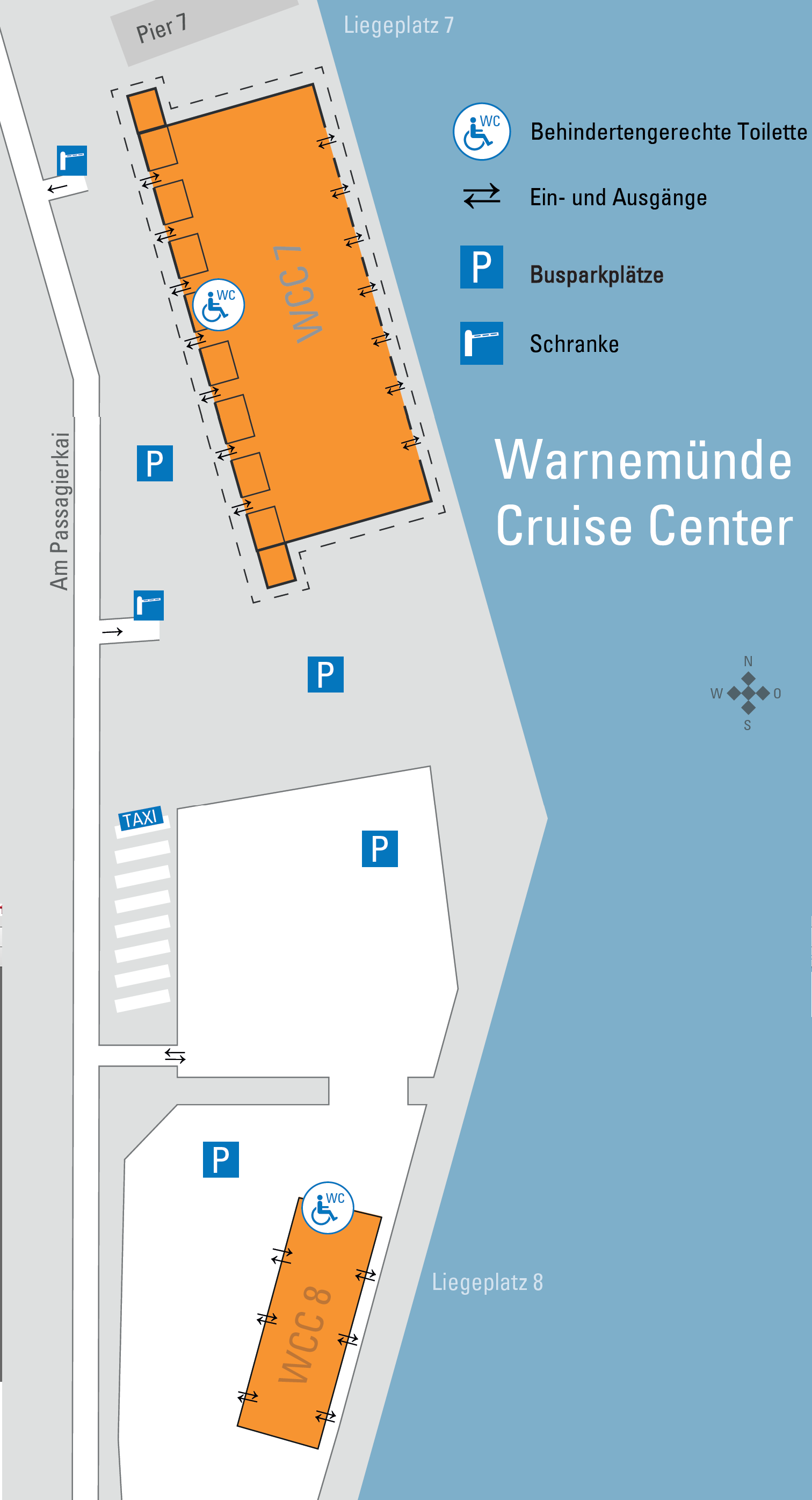 Overview map of the cruise terminal