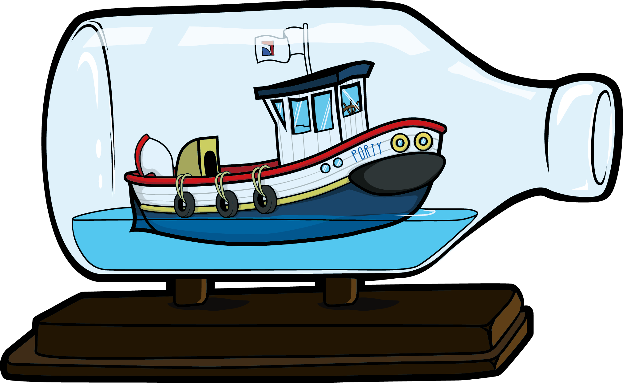 Bild von Rostocks Hafengeist Portys Buddelschiff