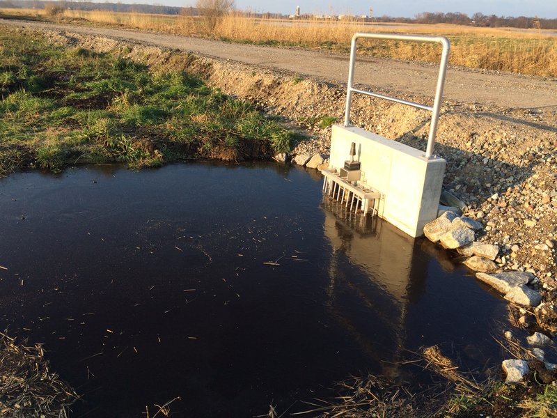 Area A in the Diedrichshäger Moor project in January 2018 during the compensation measure carried out by ROSTOCK PORT.
